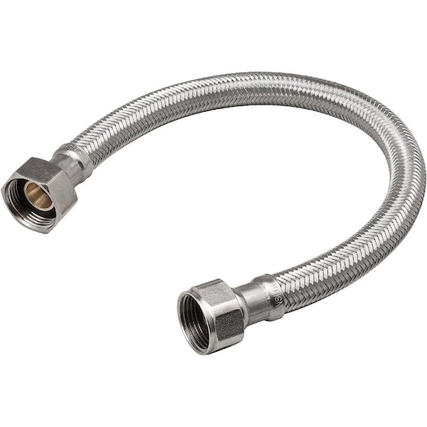 B & K 3/4 in. FIP x 1/2 in. ID x 18 in. L Braided Stainless Steel Water Heater Connector 496-240 - main